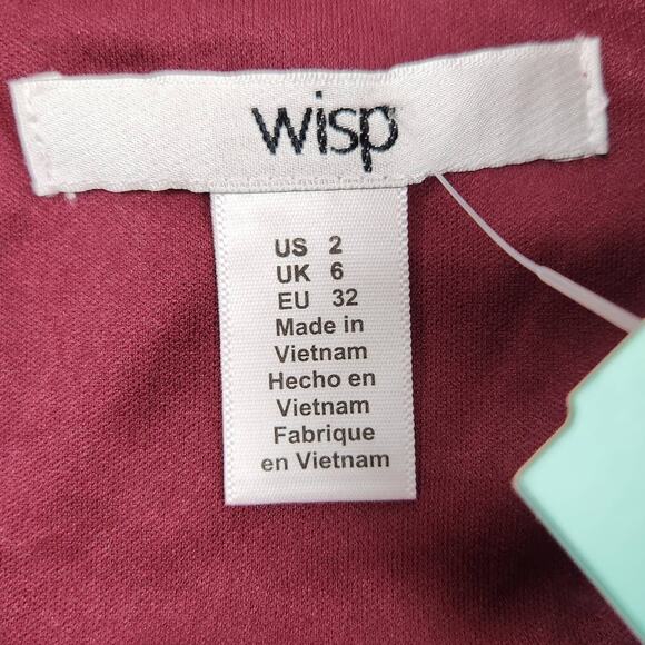 NWT Wisp Kalia Dress Size 2 Burgandy Lace Sleeveless - Picture 8 of 16